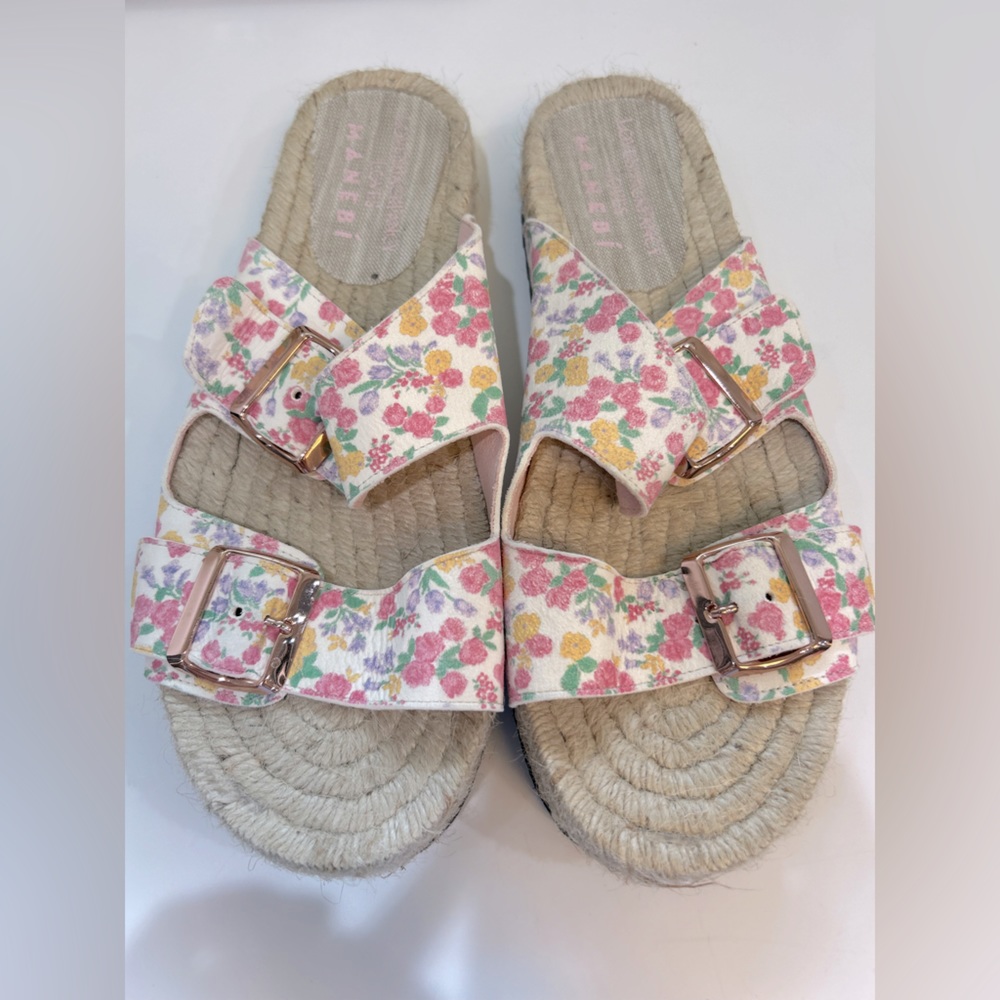 Manebi x Loveshackfancy espadrille sandals